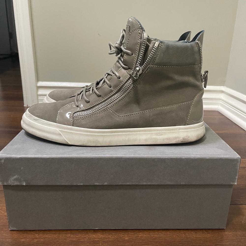 COPY - Giuseppe zanotti grey suede zipper sneakers